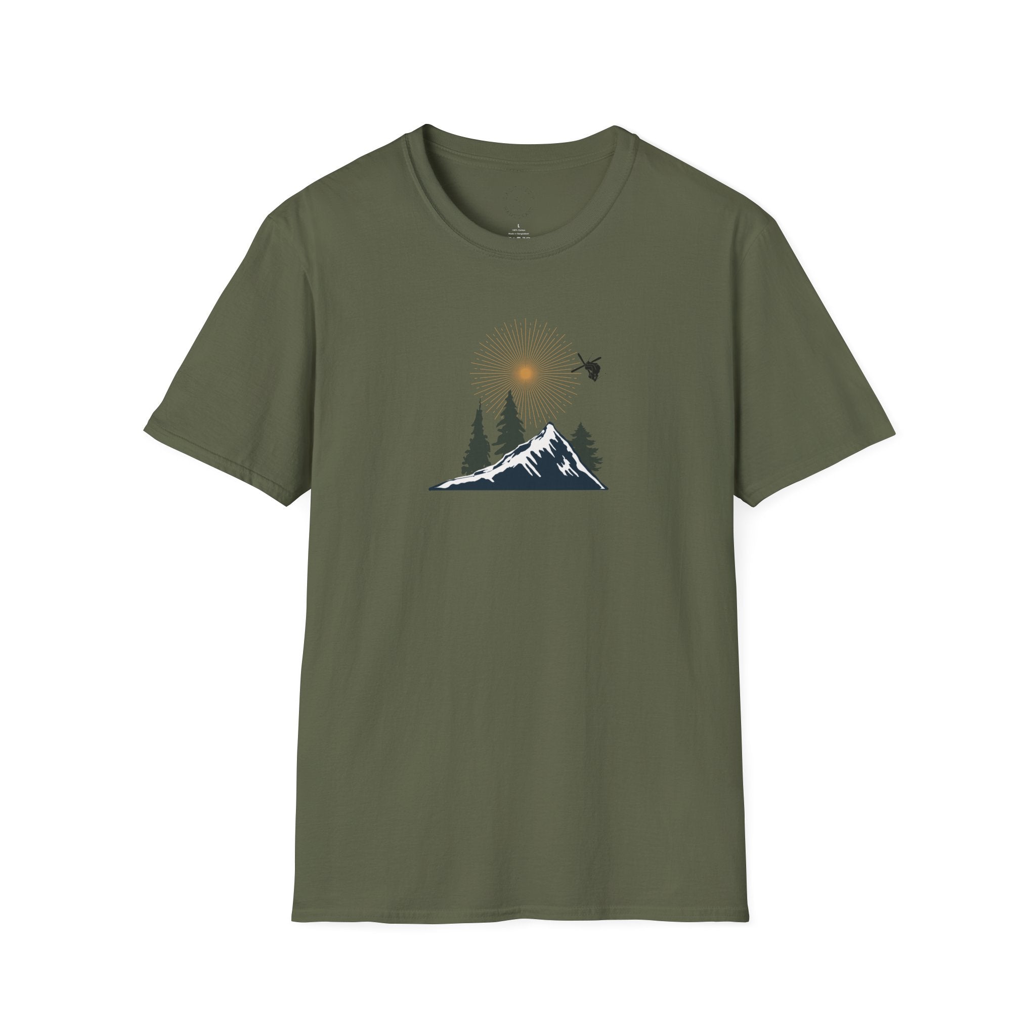 Backcountry Skier T-Shirt | Nature Minimalist Outdoor | Sunset Skier