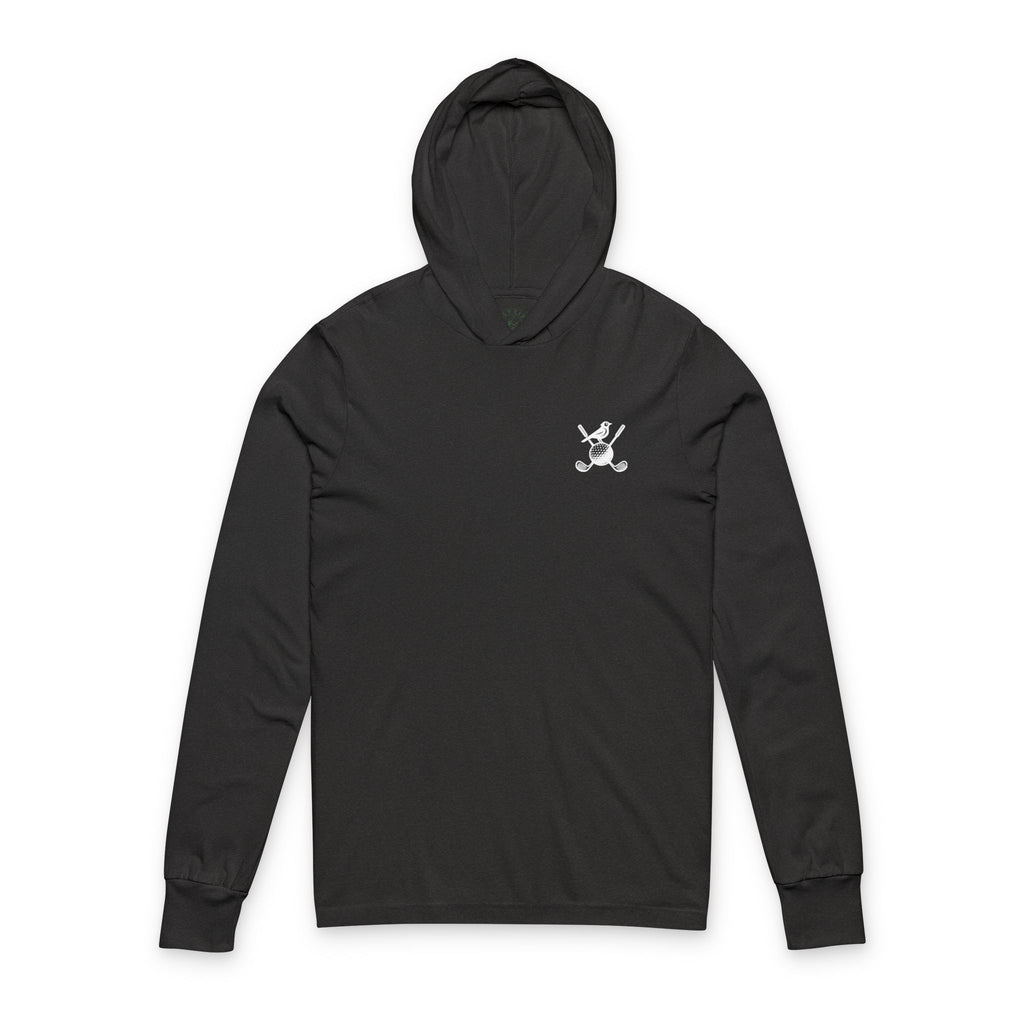 Golf Ball Birdie, With Scarf Hoodie Long Sleeve Tee | Golfing Design