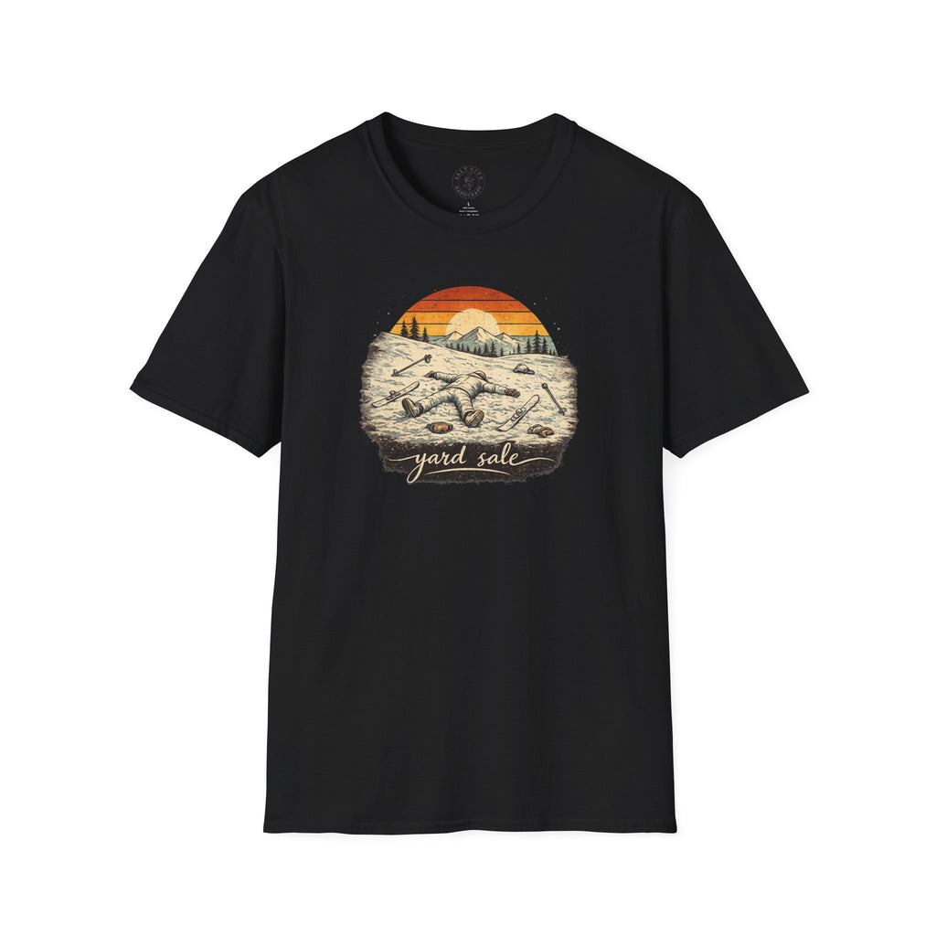 Yard Sale T-Shirt | Retro Mountain Ski Scene Graphic Tee | Ski Tee