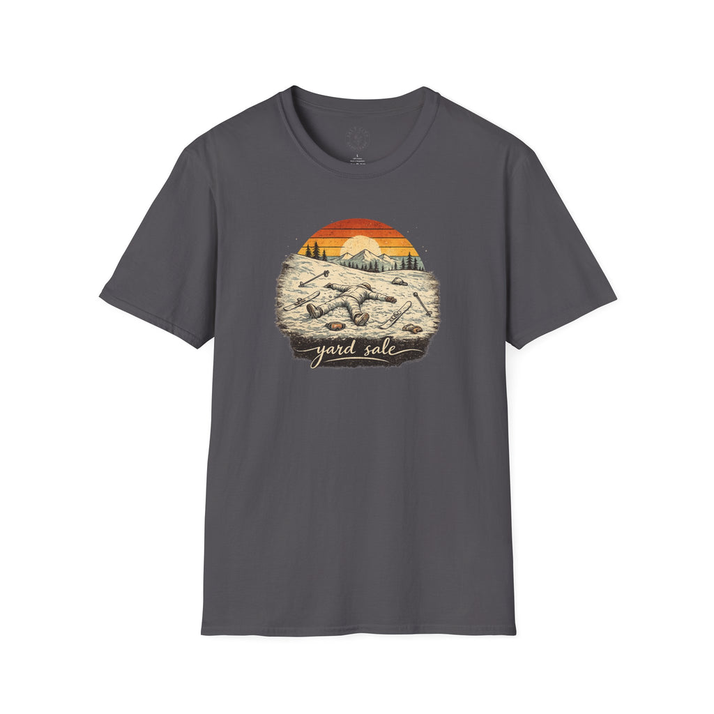 Yard Sale T-Shirt | Retro Mountain Ski Scene Graphic Tee | Ski Tee