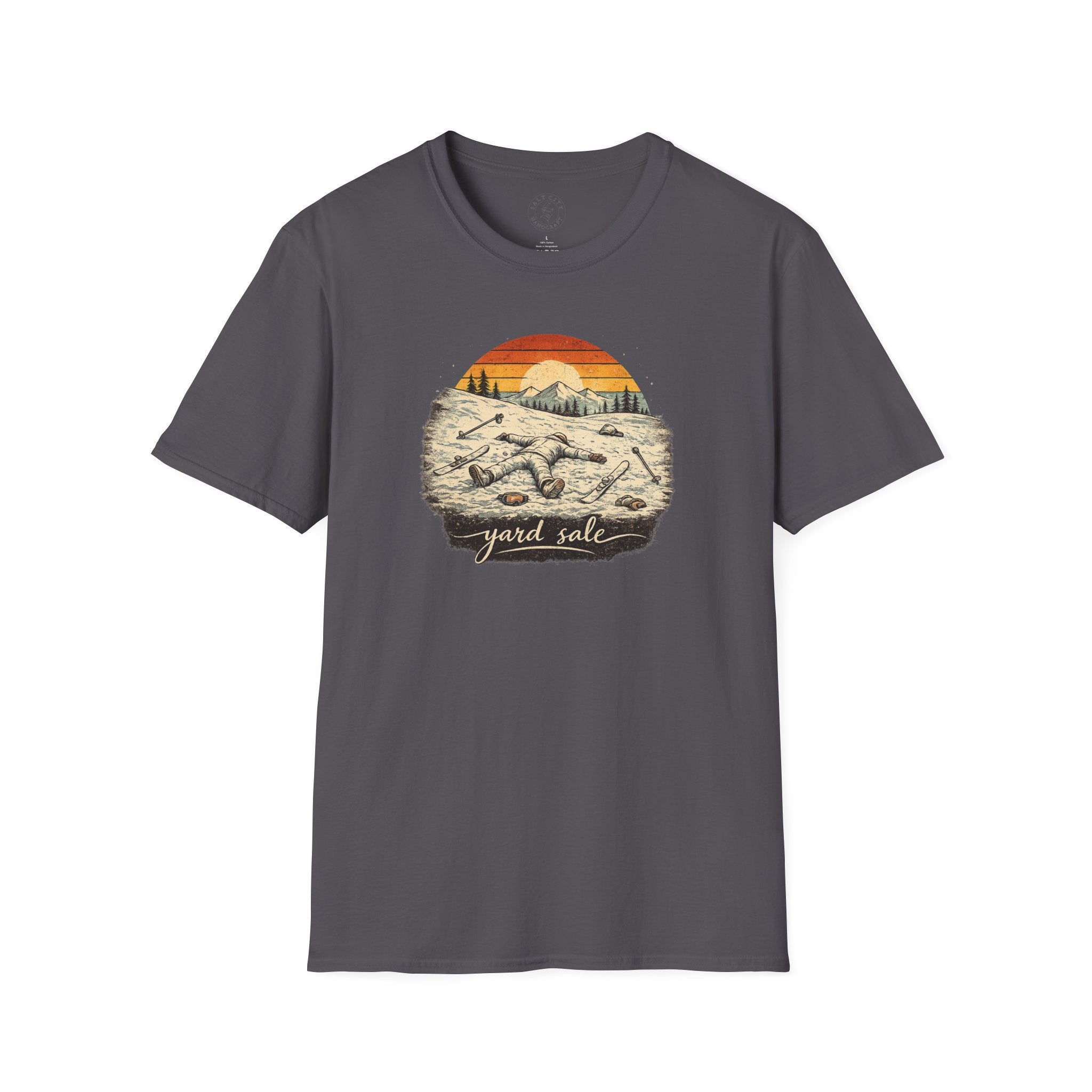 Yard Sale T-Shirt | Retro Mountain Ski Scene Graphic Tee | Ski Tee