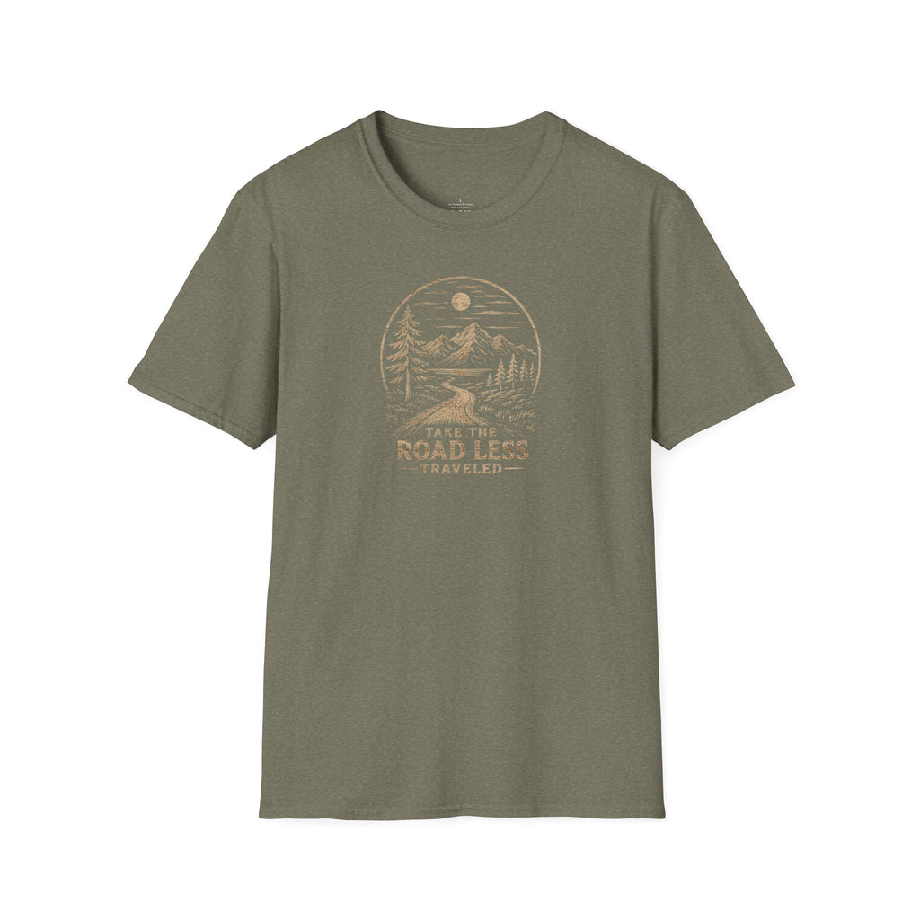 Road Less Traveled Mountain T‑Shirt — 'Take the Road Less' Adventure Tee
