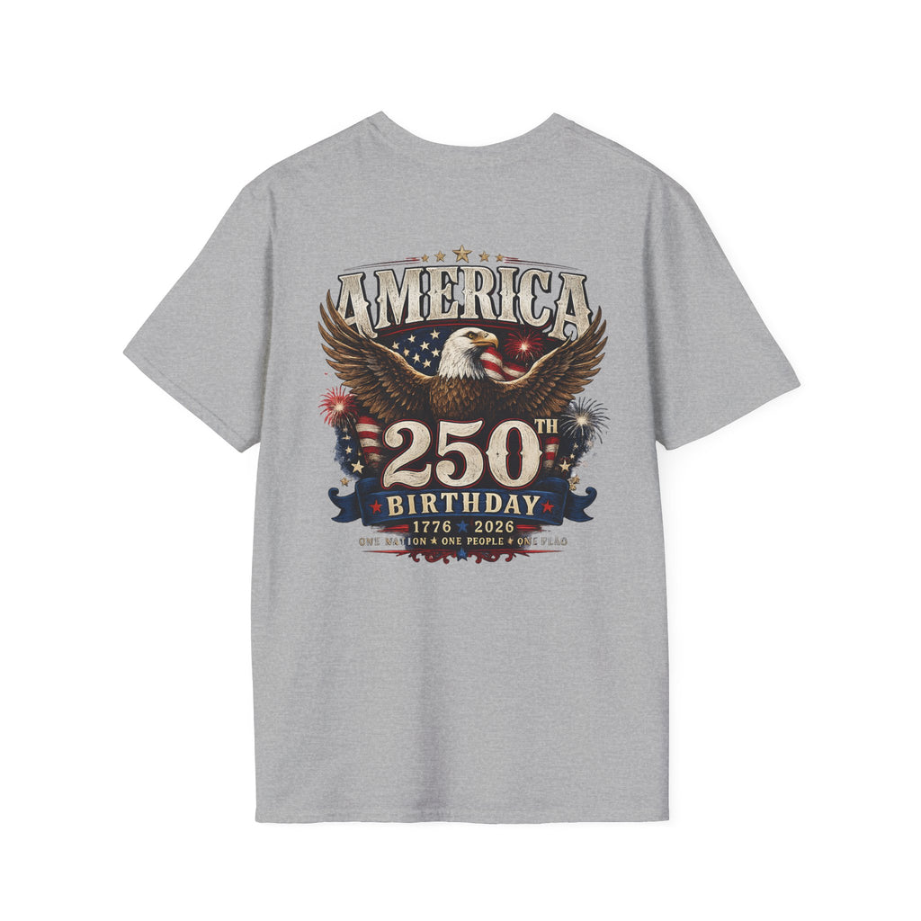 America 250th Birthday T-Shirt — Patriotic Eagle 1776–2026 Celebration Tee