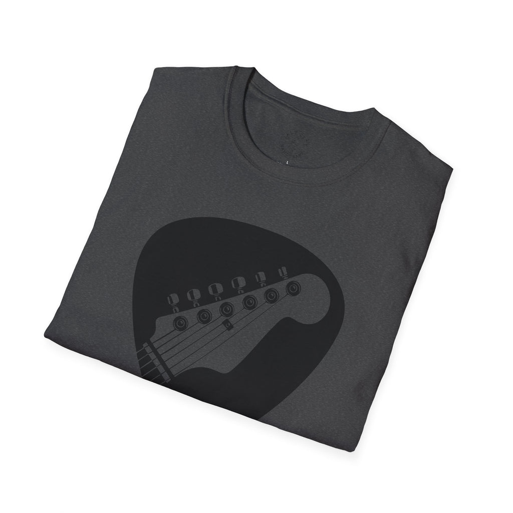 Guitar Pick with Electric Guitar Headstock T-Shirt | Guitar Tee