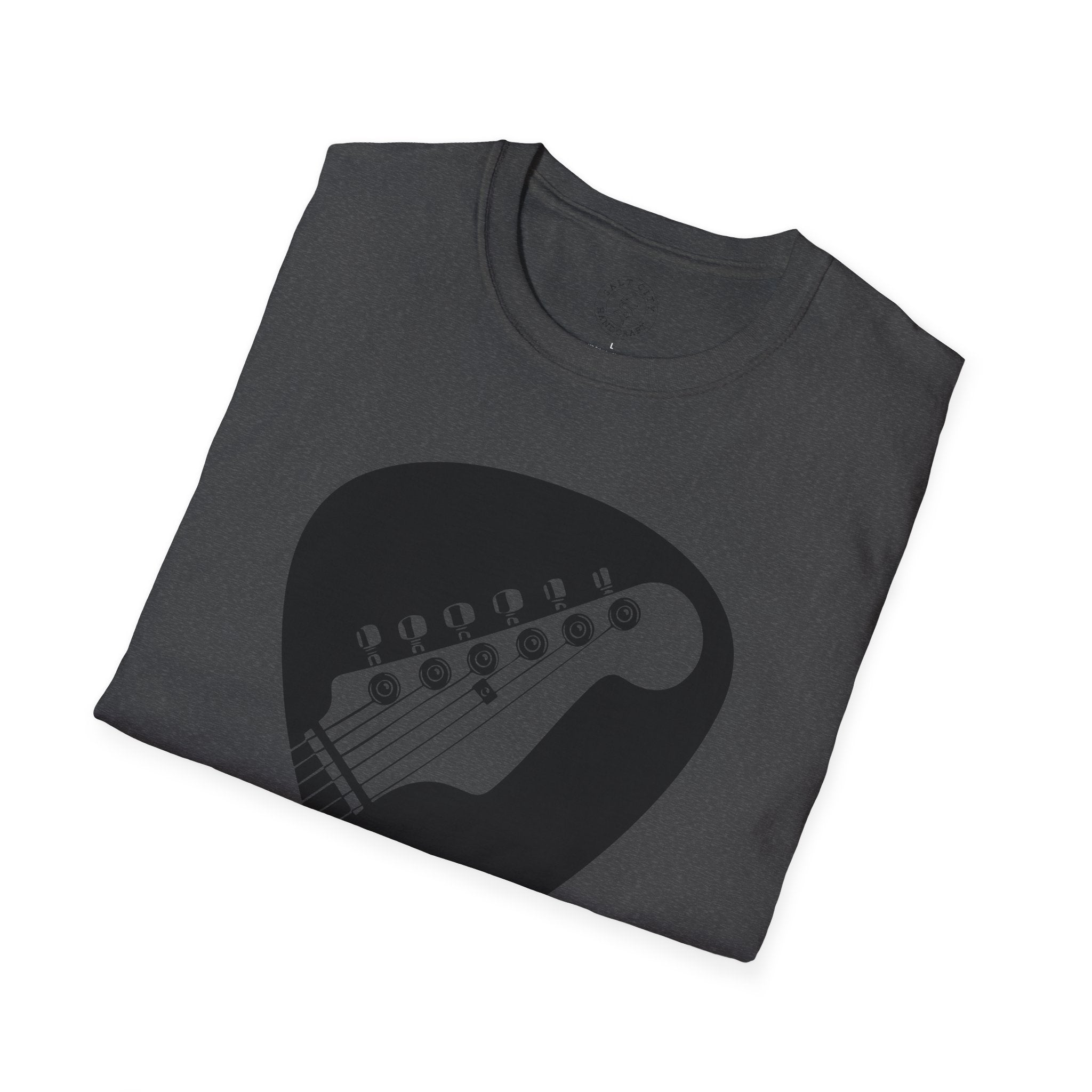 Guitar Pick with Electric Guitar Headstock T-Shirt | Guitar Tee