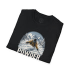 Women's Powder Before Work Ski T-Shirt |  Snowboarding Skiing Mountain Graphic Tee | Unisex Tee
