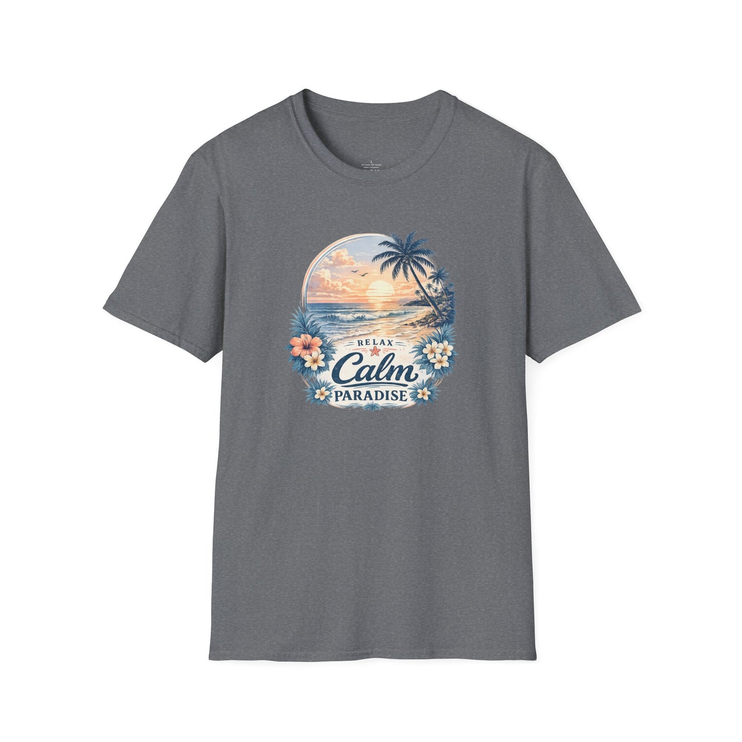 Calm Paradise Sunset T-Shirt — Tropical Beach Graphic Tee