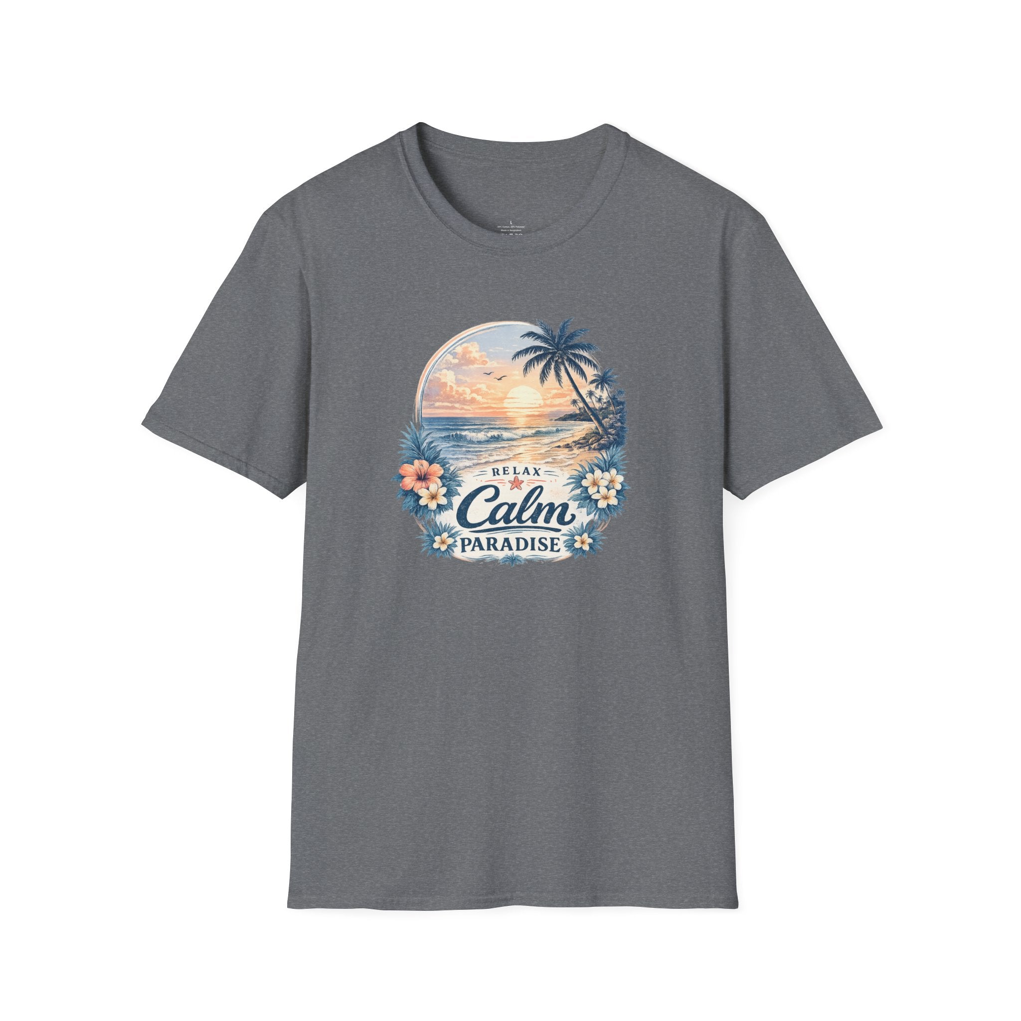 Calm Paradise Sunset T-Shirt — Tropical Beach Graphic Tee