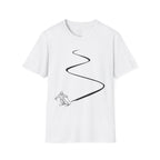 Skier Carving Turns T-Shirt | Minimal Ski Line Art