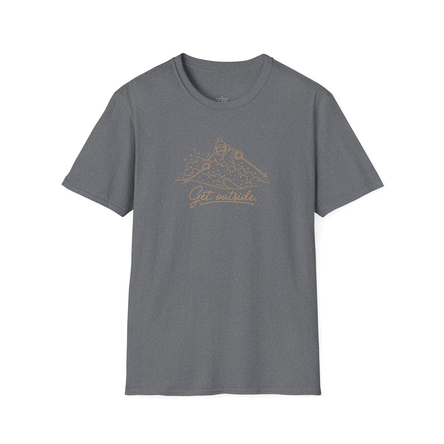 Outdoors T-Shirt — Get Outside Mountain Graphic Outdoor Adventure Tee