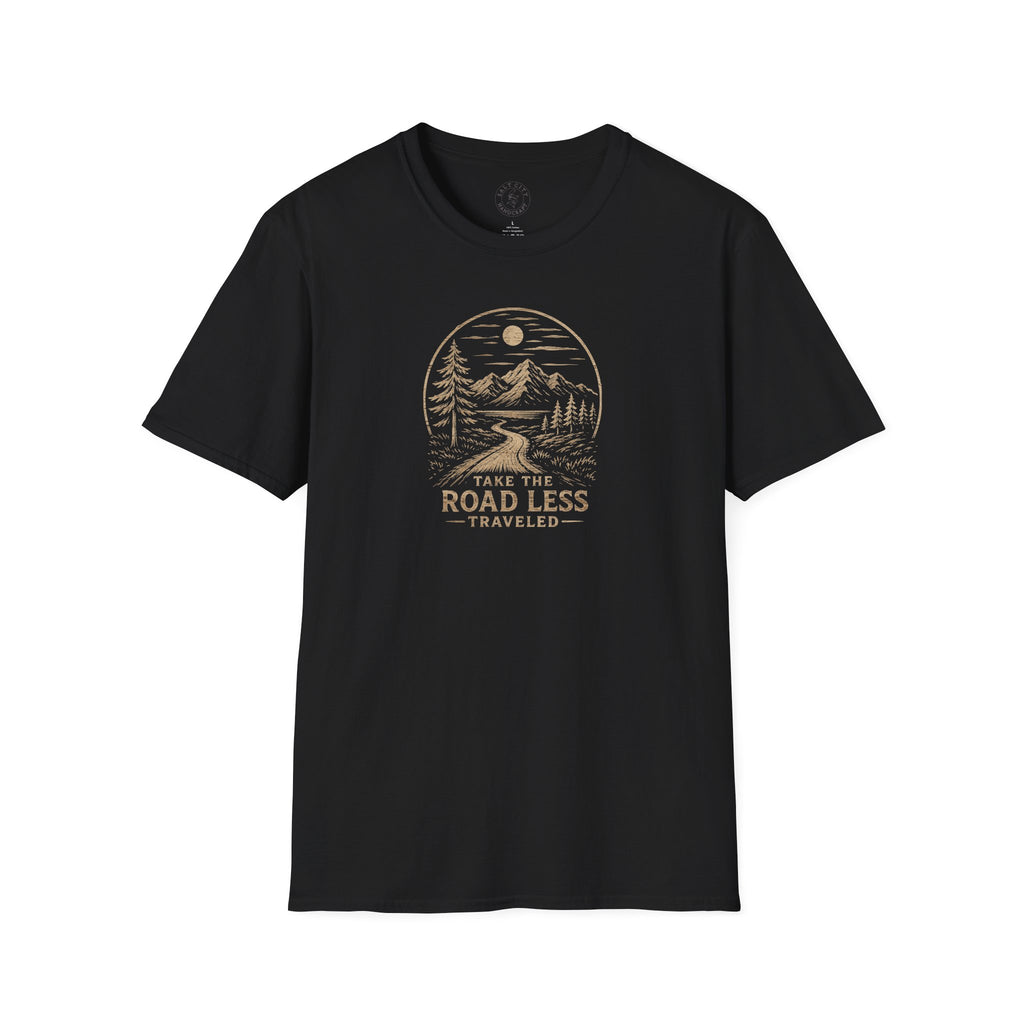 Road Less Traveled Mountain T‑Shirt — 'Take the Road Less' Adventure Tee