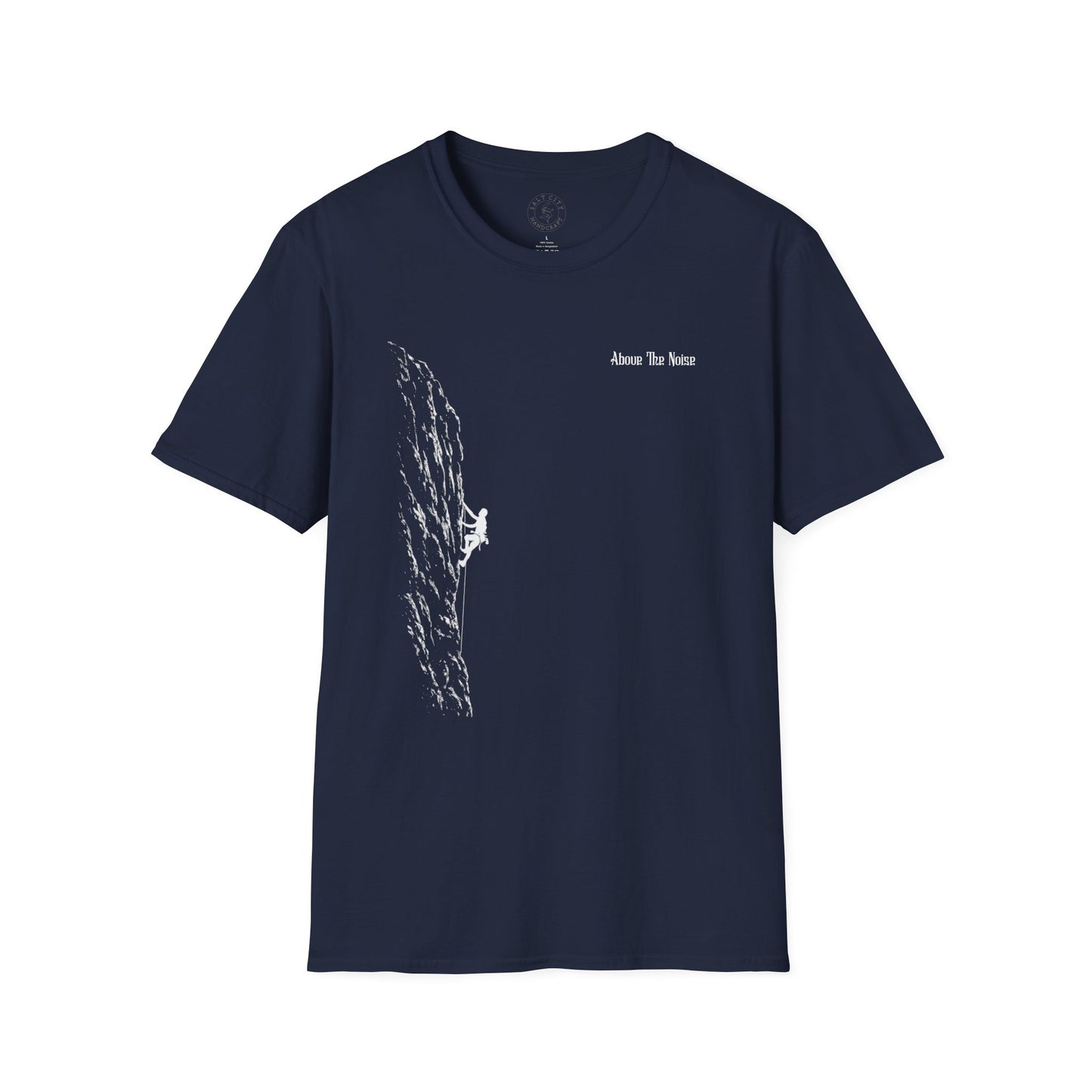 Climber Silhouette T‑Shirt — Above The Noise Minimalist Rock Climbing Tee
