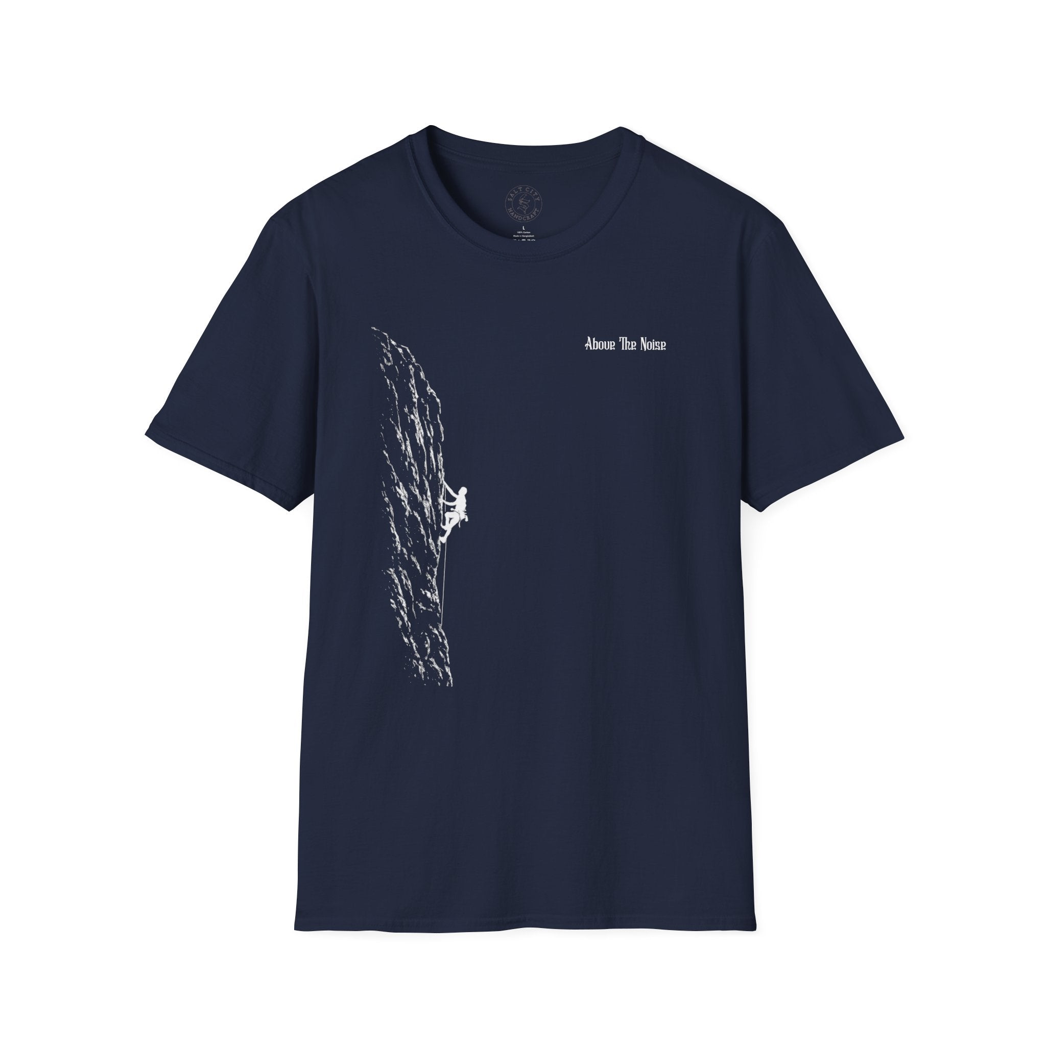 Climber Silhouette T‑Shirt — Above The Noise Minimalist Rock Climbing Tee