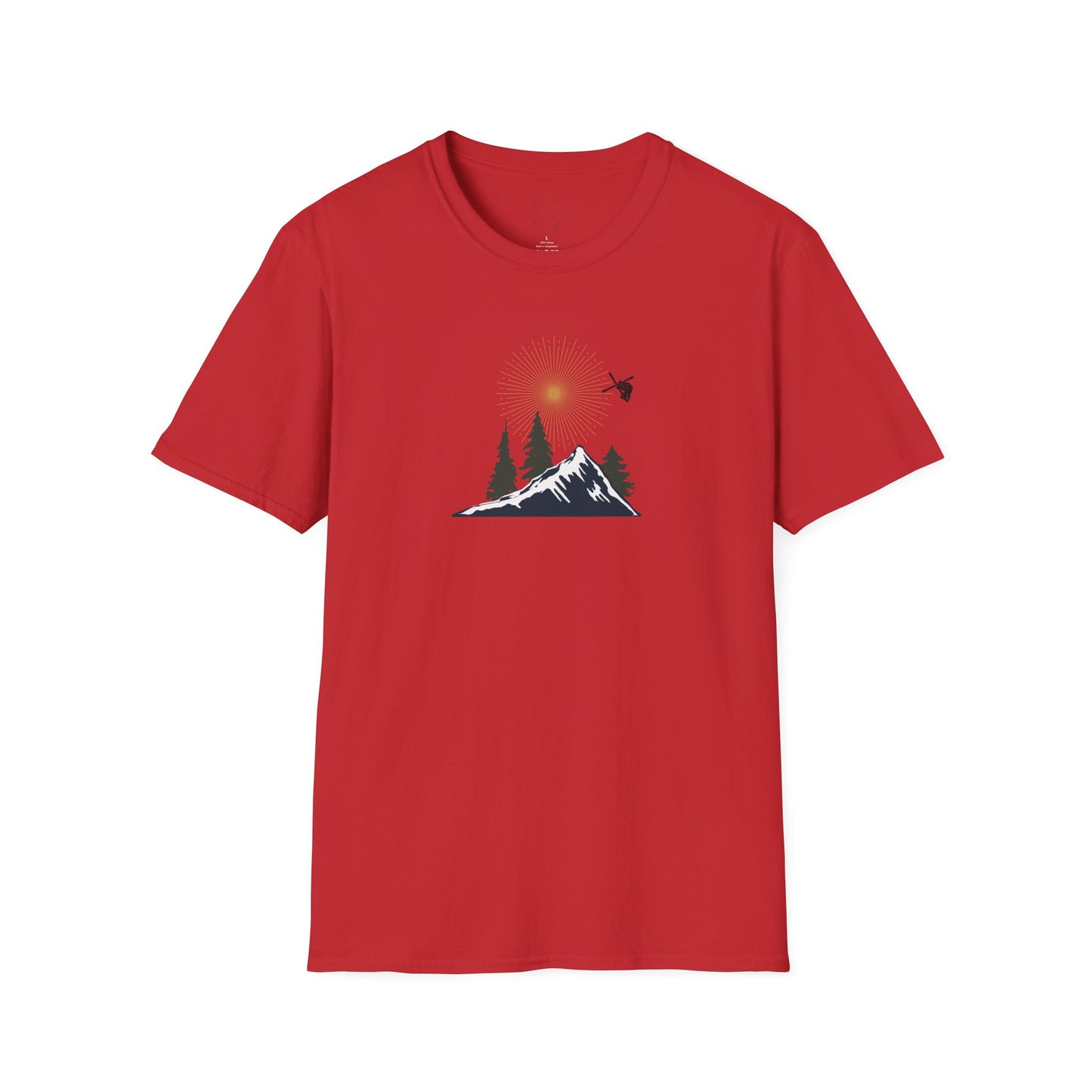 Backcountry Skier T-Shirt | Nature Minimalist Outdoor | Sunset Skier