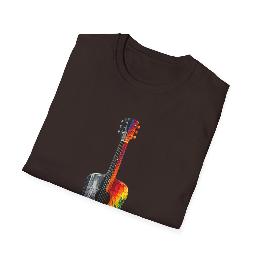 Acoustic Guitar Paint T-Shirt | Acoustic Guitar Shirt