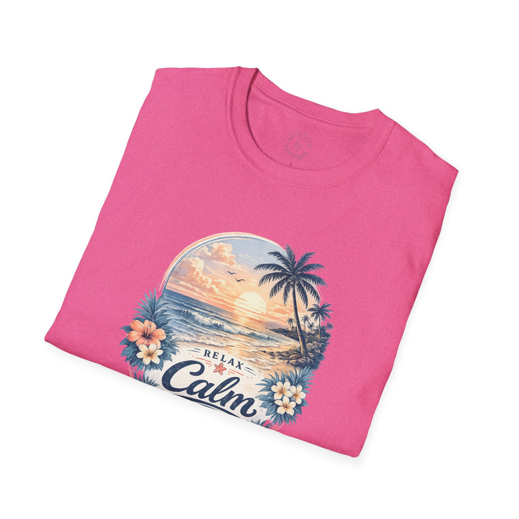Calm Paradise Sunset T-Shirt — Tropical Beach Graphic Tee