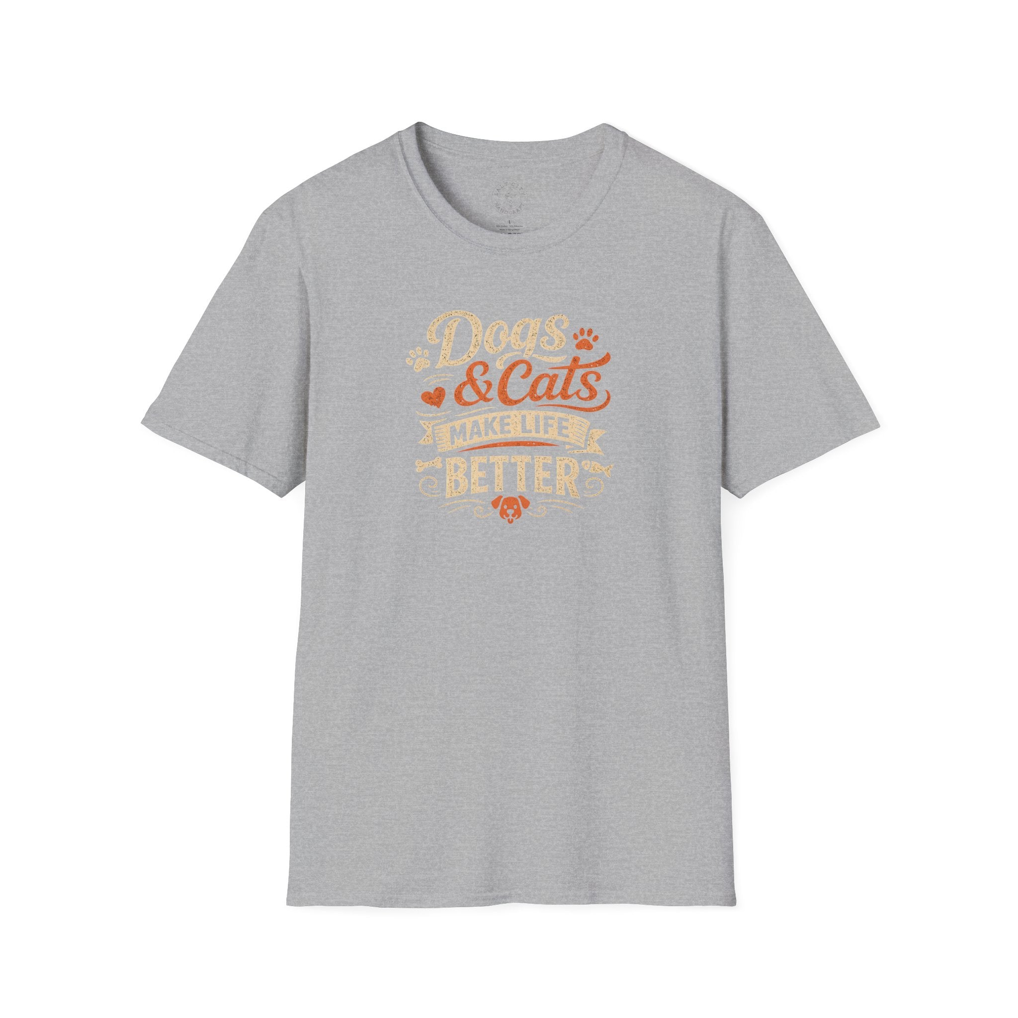 Dogs & Cats Make Life Better T-Shirt | Pet Tee