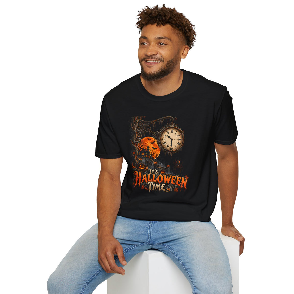 Halloween Time Spider Clock T-Shirt