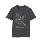 Skiing Cliffside T-Shirt — "Sorry Boss, It Dumped Last Night" Ski Adventure Shirt