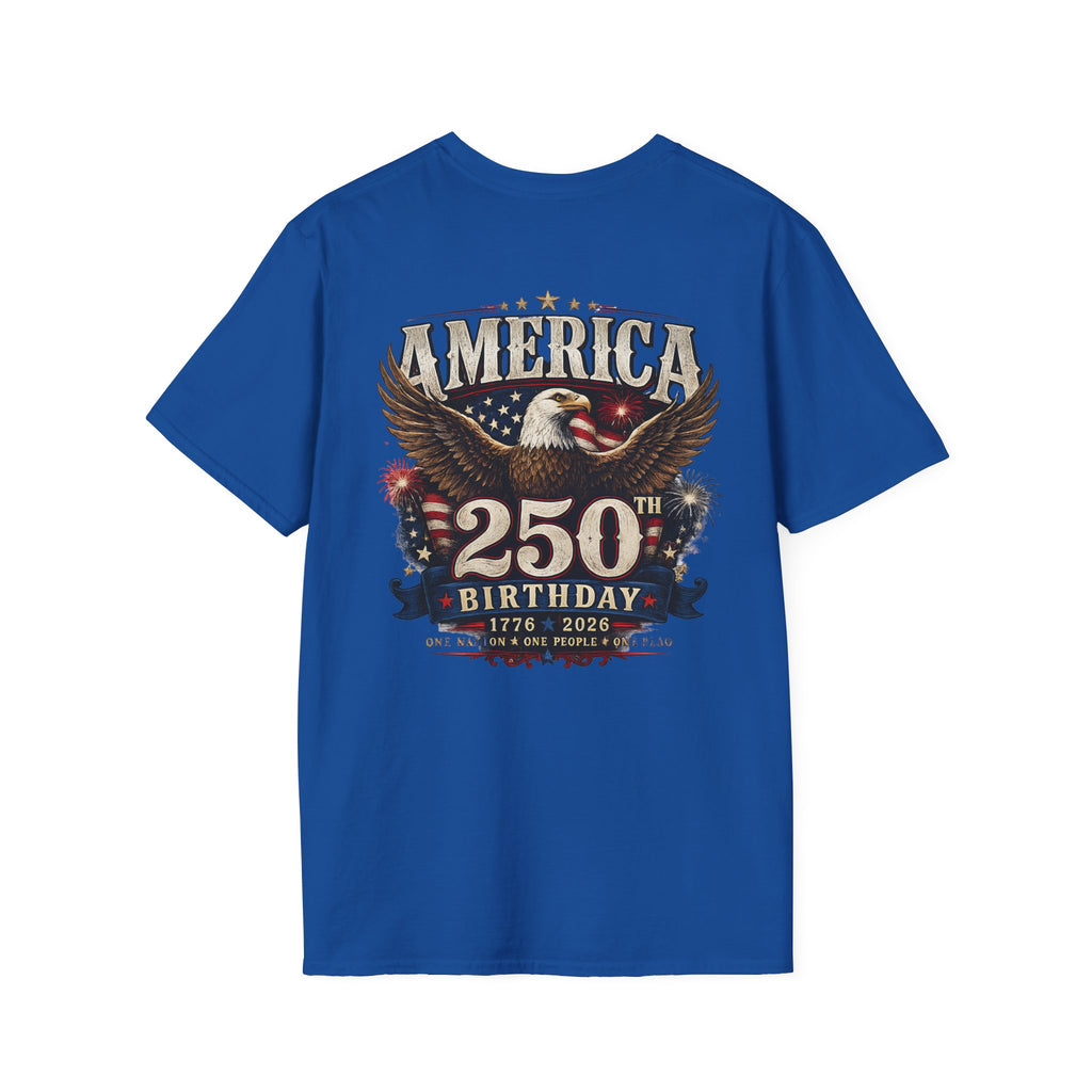 America 250th Birthday T-Shirt — Patriotic Eagle 1776–2026 Celebration Tee