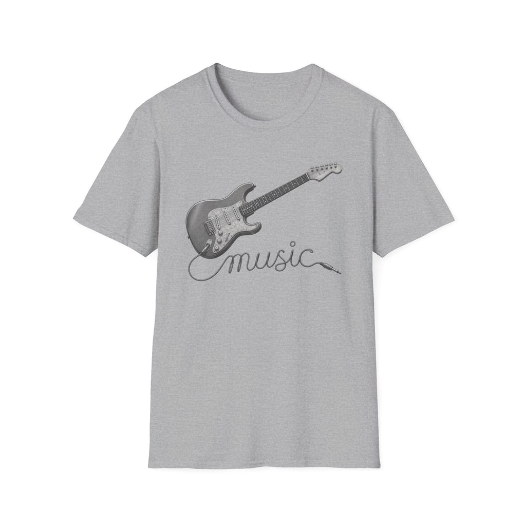 Guitar 'Music' Graphic T-Shirt — Vintage Electric Guitar Tee