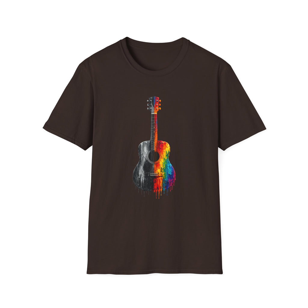 Acoustic Guitar Paint T-Shirt | Acoustic Guitar Shirt