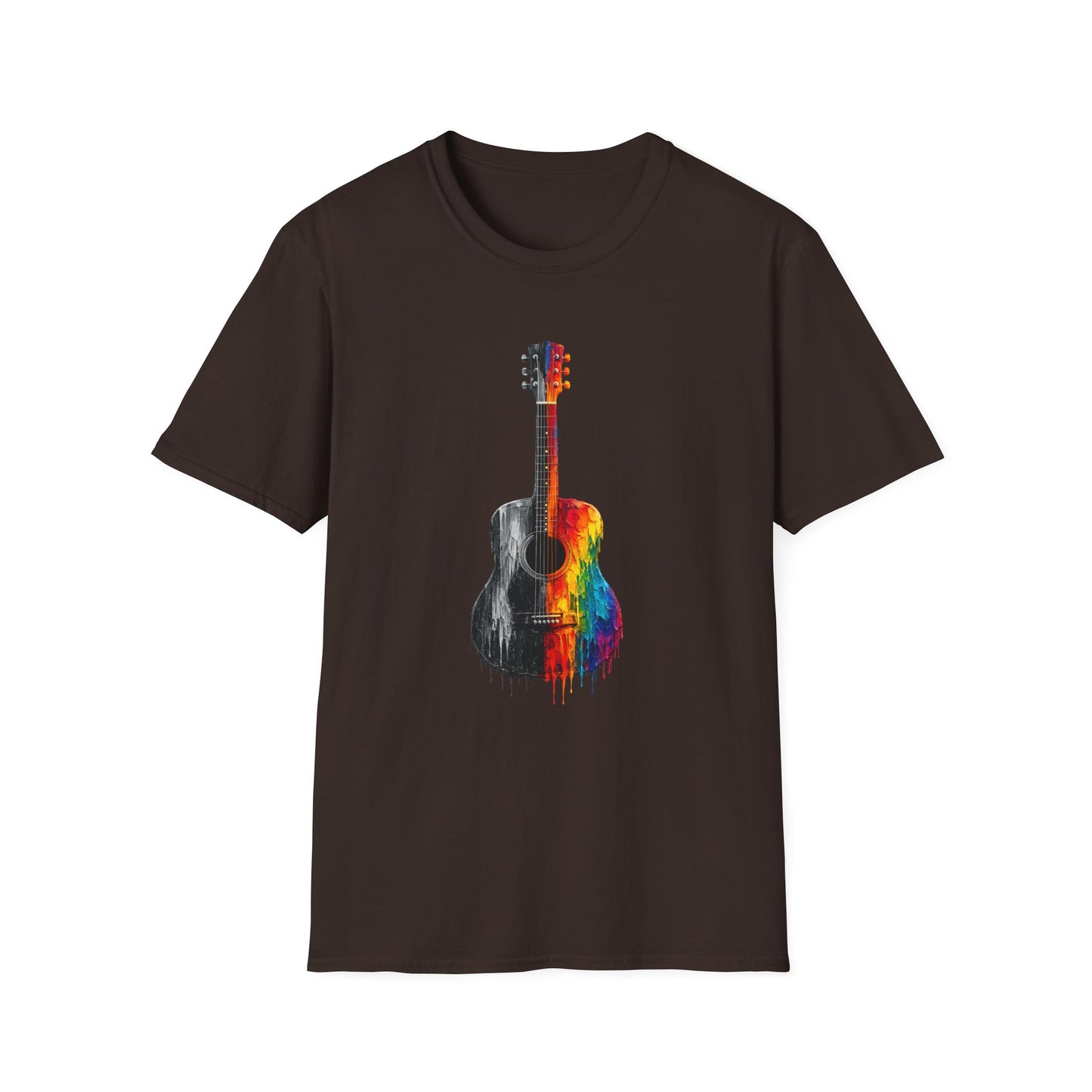 Acoustic Guitar Paint T-Shirt | Acoustic Guitar Shirt