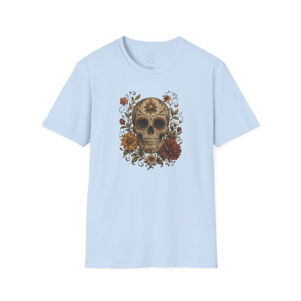 Floral Skull T-Shirt - Day of the Dead Skull Tee