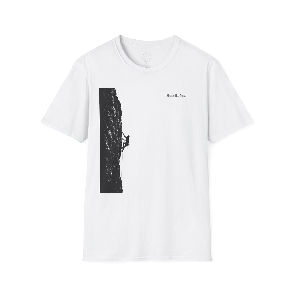 Climber Silhouette T‑Shirt — Above The Noise Minimalist Rock Climbing Tee