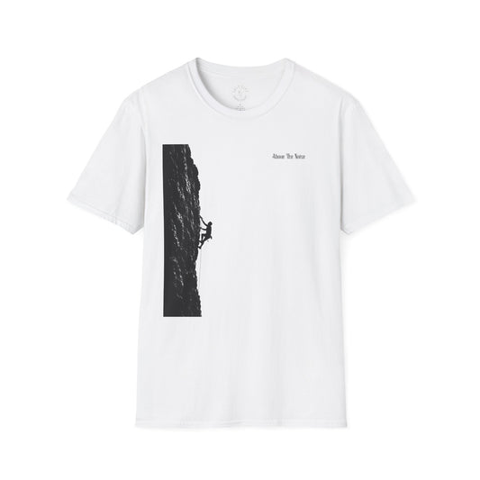 Climber Silhouette T‑Shirt — Above The Noise Minimalist Rock Climbing Tee