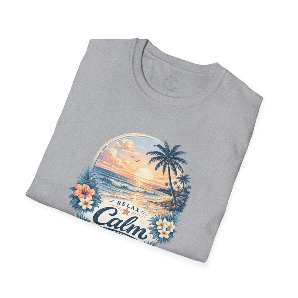 Calm Paradise Sunset T-Shirt — Tropical Beach Graphic Tee