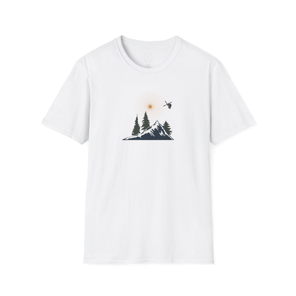Backcountry Skier T-Shirt | Nature Minimalist Outdoor | Sunset Skier