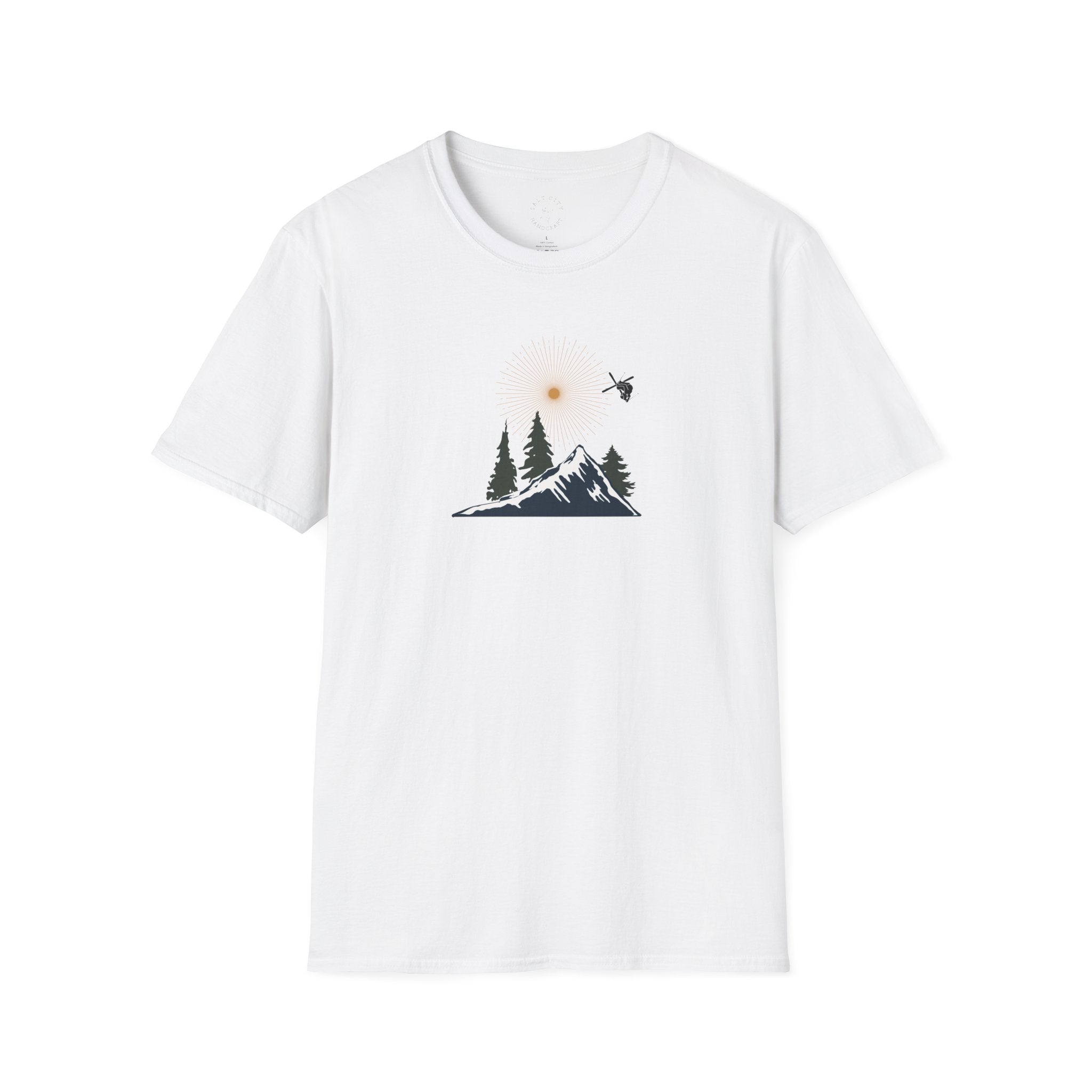 Backcountry Skier T-Shirt | Nature Minimalist Outdoor | Sunset Skier
