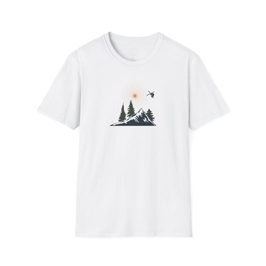 Backcountry Skier T-Shirt | Nature Minimalist Outdoor | Sunset Skier