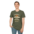 Hiking T-Shirt — "Friends That Hike Together" Retro Mountain Crew Tee