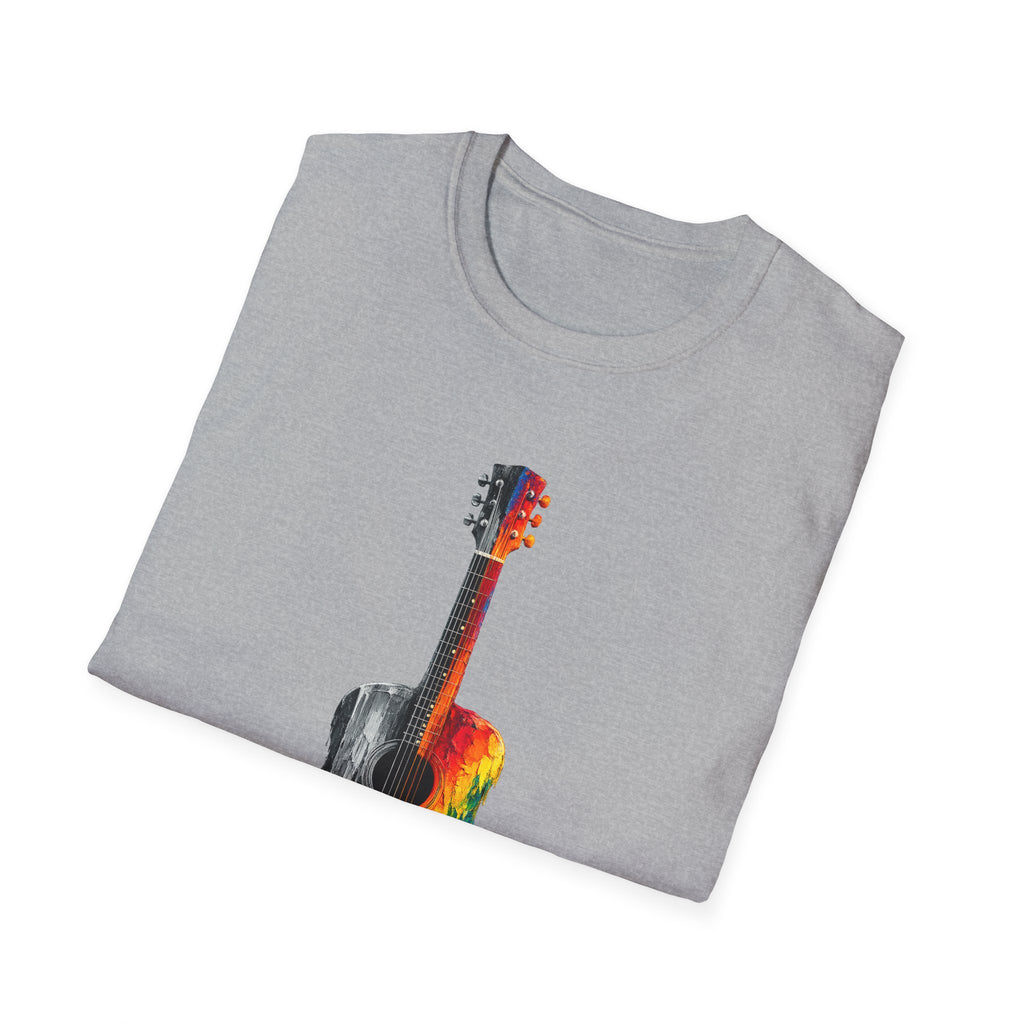 Acoustic Guitar Paint T-Shirt | Acoustic Guitar Shirt