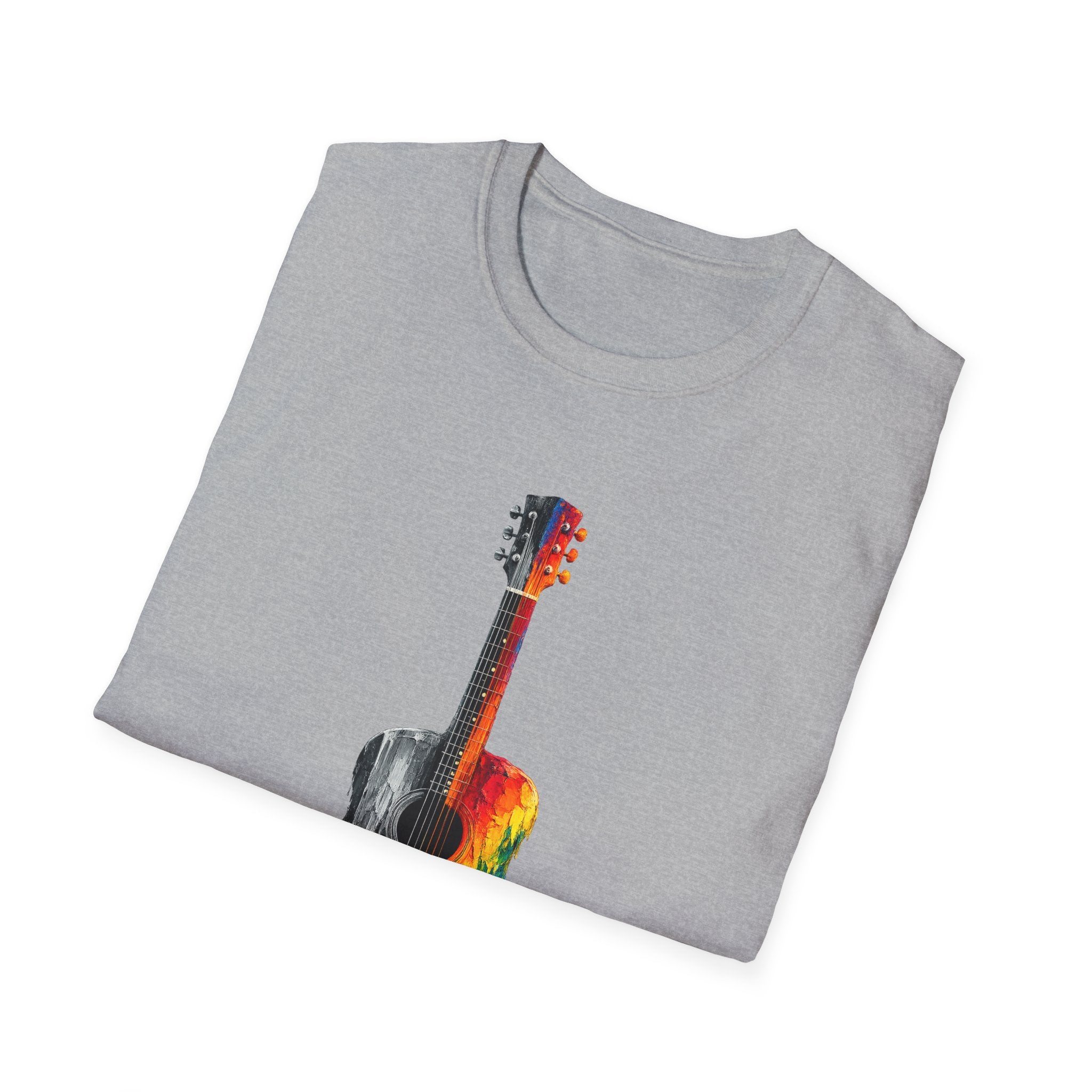 Acoustic Guitar Paint T-Shirt | Acoustic Guitar Shirt