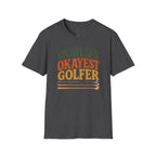 T-Shirt | "World's Okayest Golfer" Retro Golf Humor Tee | Golf Tee