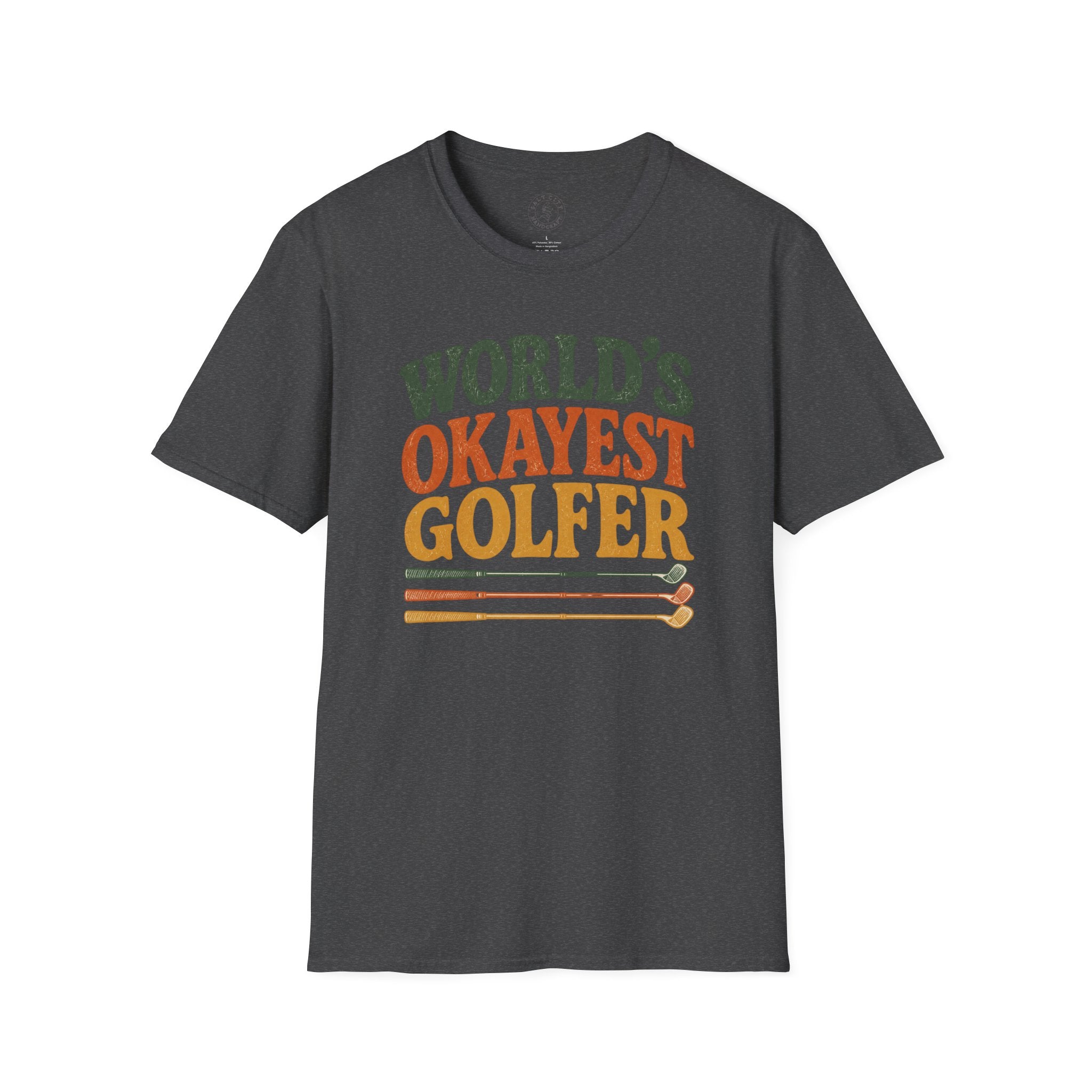 T-Shirt | "World's Okayest Golfer" Retro Golf Humor Tee | Golf Tee