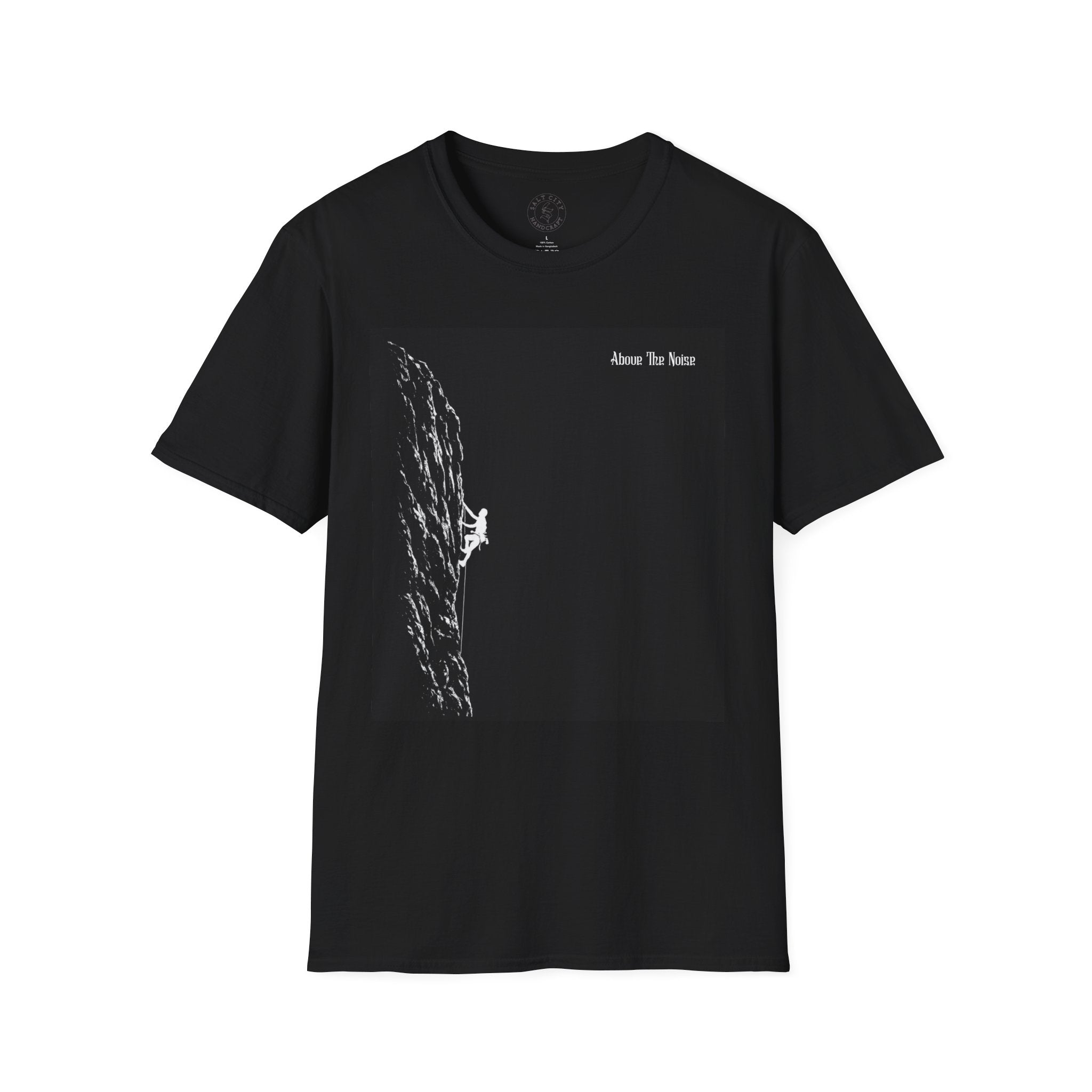 Climber Silhouette T‑Shirt — Above The Noise Minimalist Rock Climbing Tee