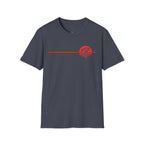 Red Trout Fishing Graphic T-Shirt | Minimal Coastal Stripe