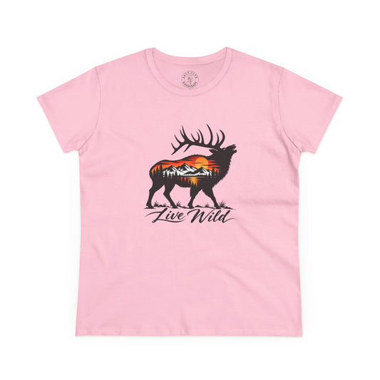 Women's Midweight Elk Cotton Tee