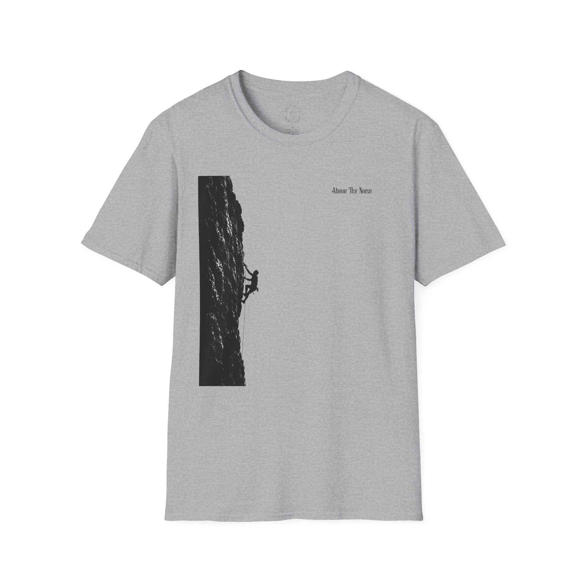 Climber Silhouette T‑Shirt — Above The Noise Minimalist Rock Climbing Tee