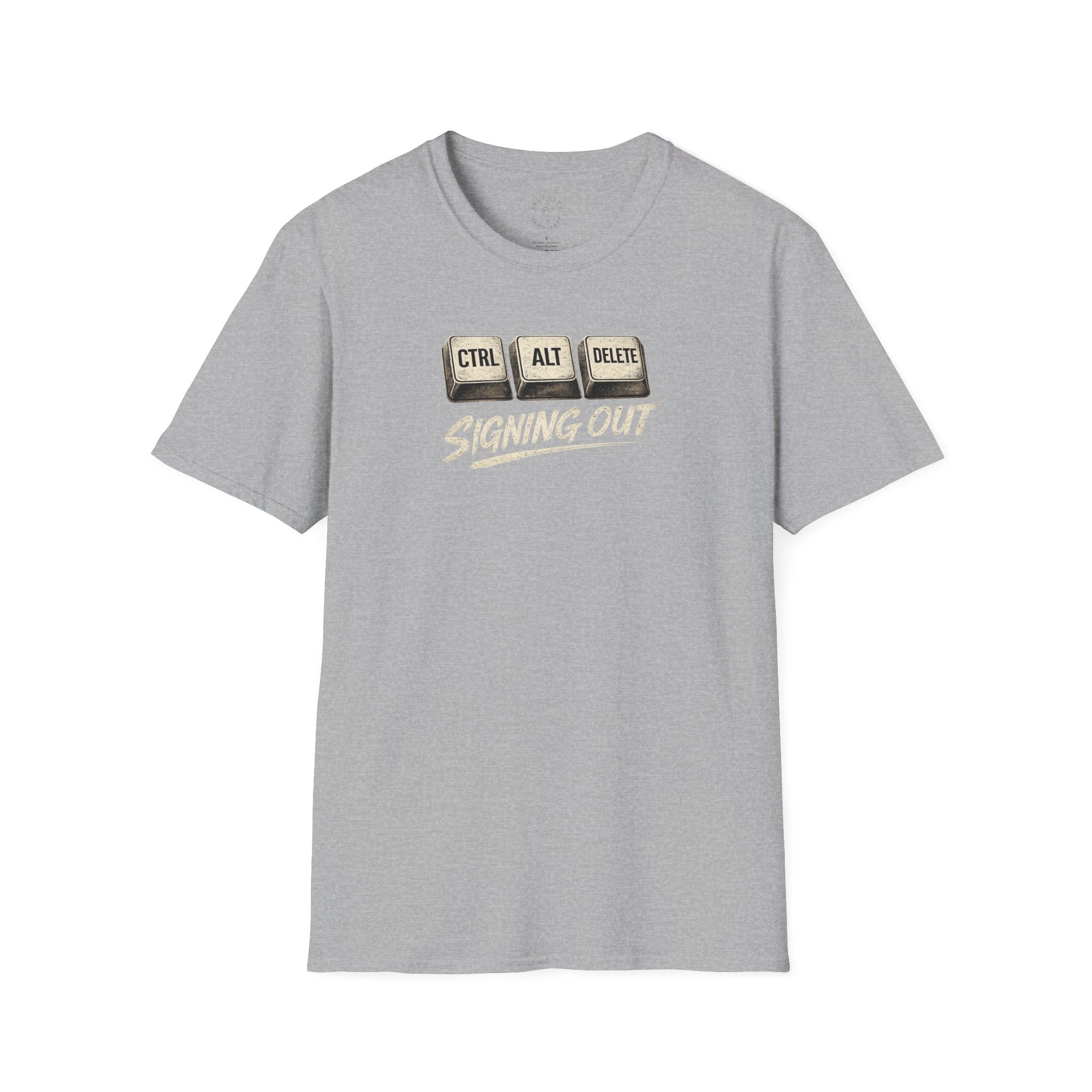 Ctrl Alt Delete "Signing Out" T-Shirt — Funny Tech Retirement Tee