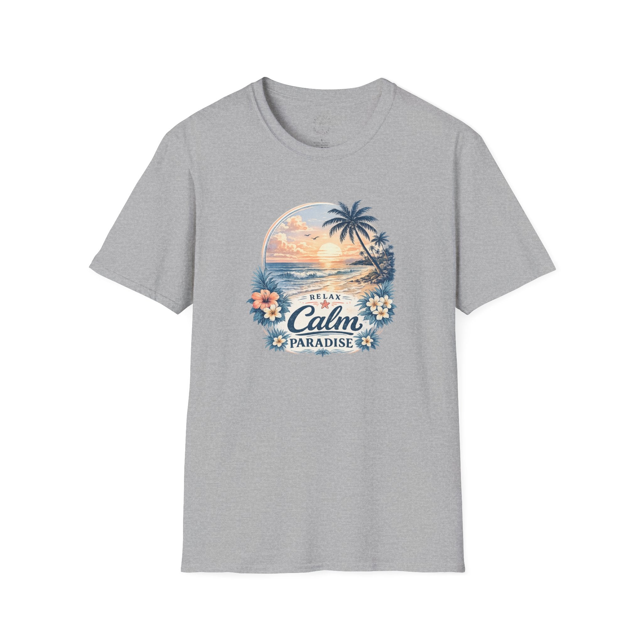 Calm Paradise Sunset T-Shirt — Tropical Beach Graphic Tee
