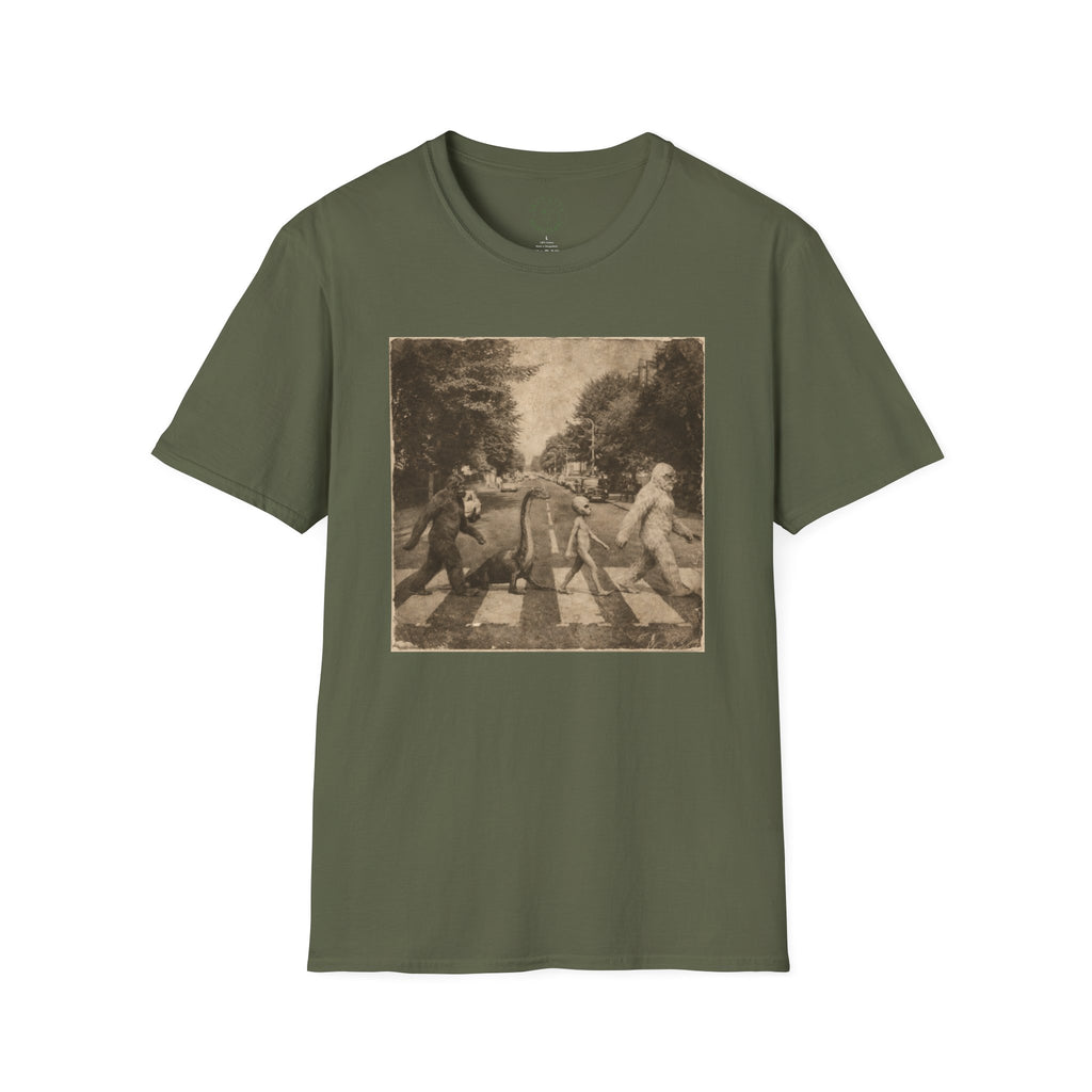 Vintage Abbey Road Crossing T-Shirt | Bigfoot Sepia Photo Print