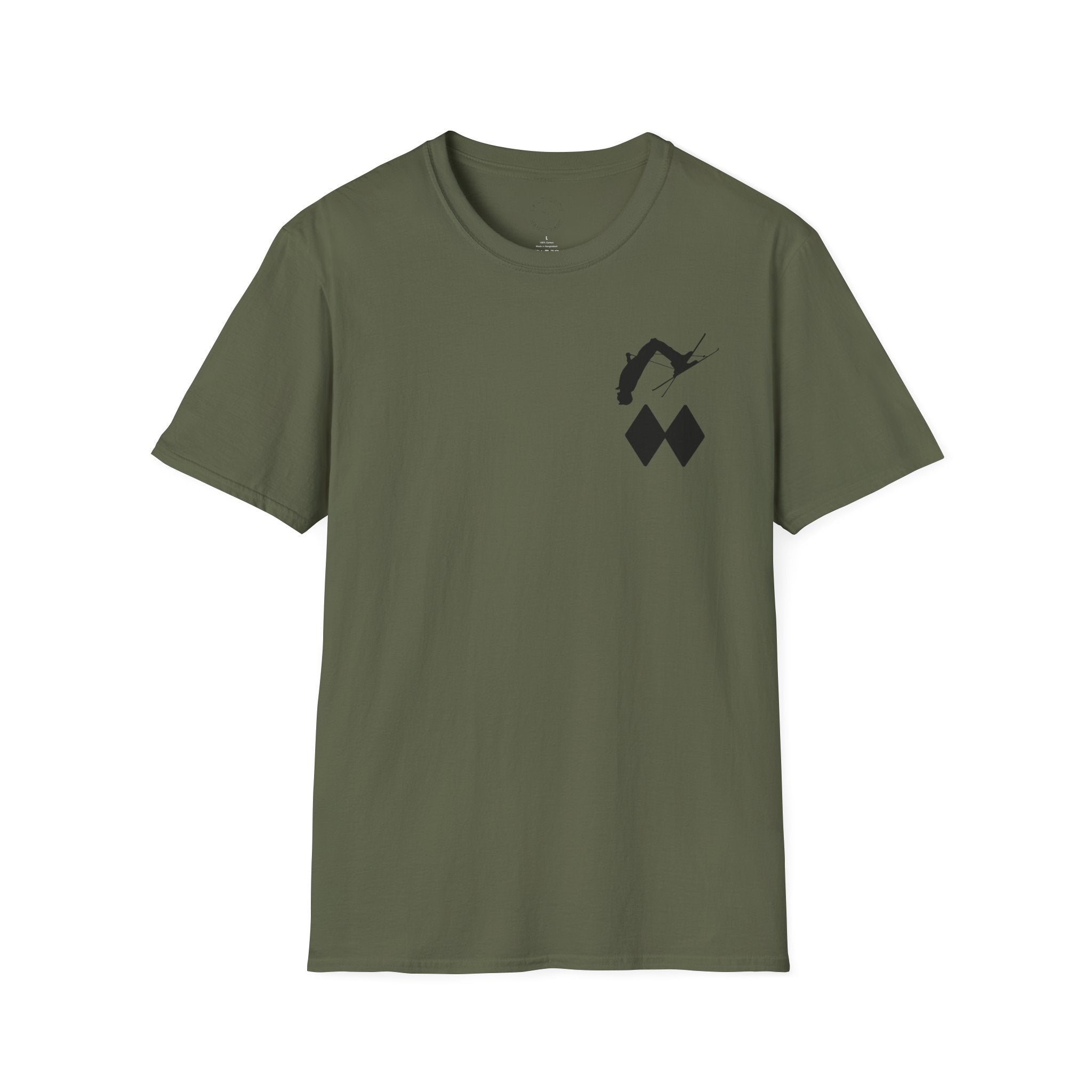 Black Diamond Skier-Backflip T-Shirt | Skier-Skiing Tee