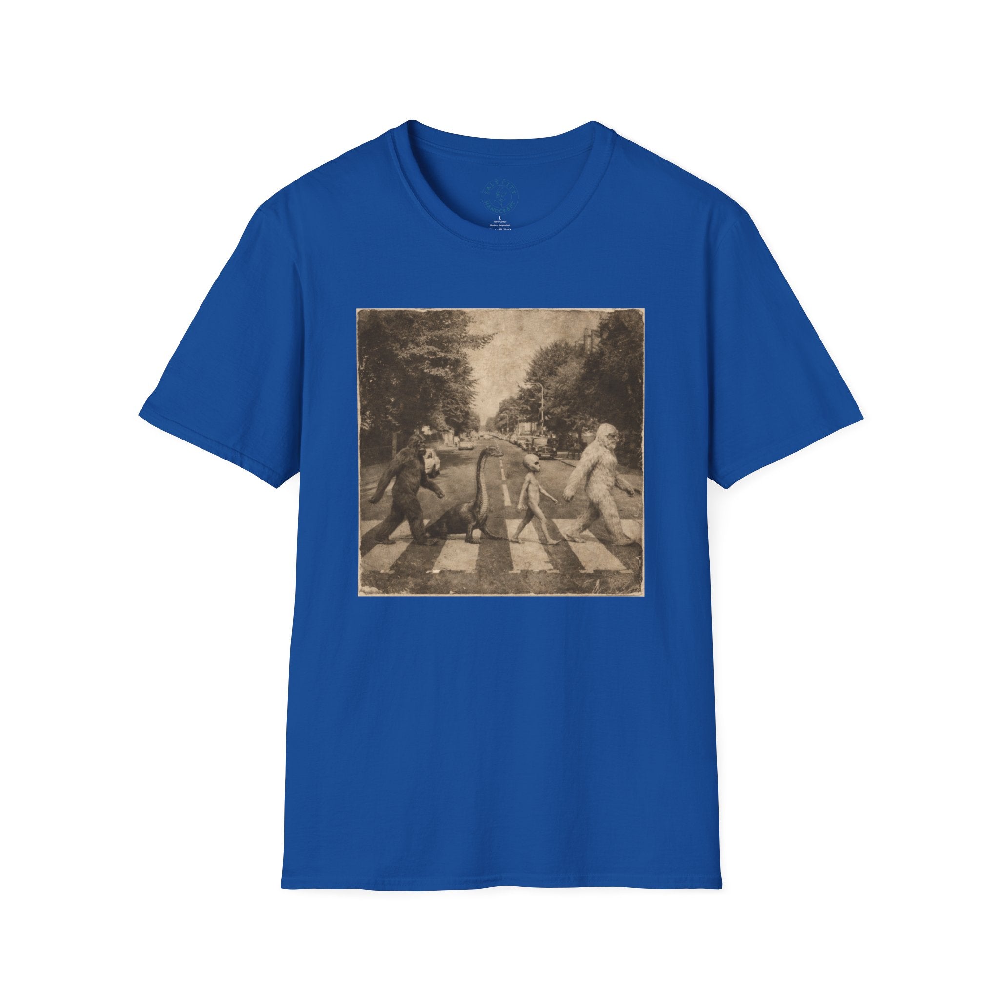 Vintage Abbey Road Crossing T-Shirt | Bigfoot Sepia Photo Print