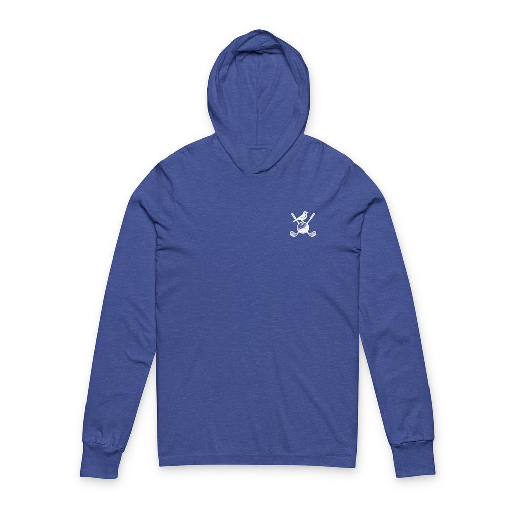 Golf Ball Birdie, With Scarf Hoodie Long Sleeve Tee | Golfing Design