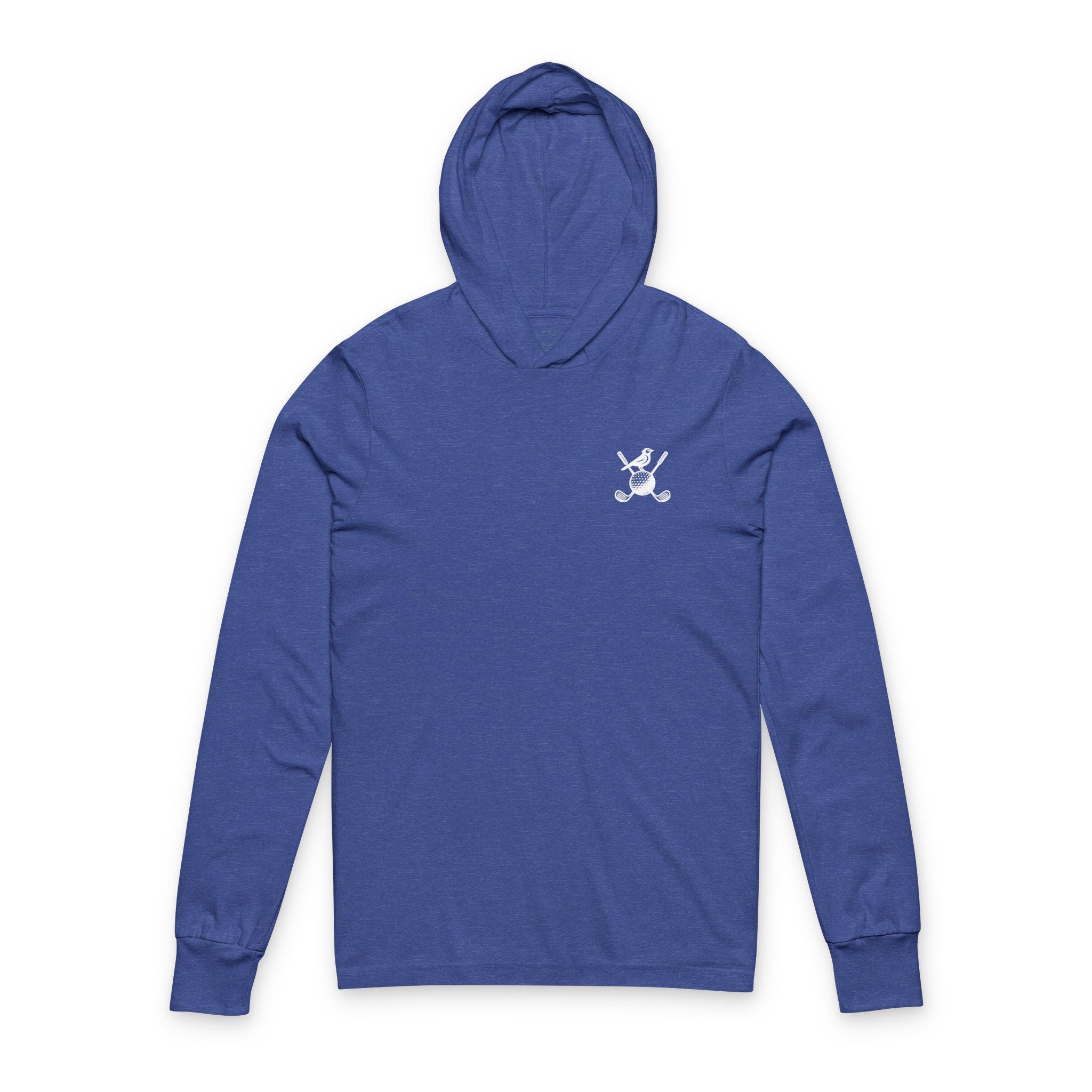 Golf Ball Birdie, With Scarf Hoodie Long Sleeve Tee | Golfing Design